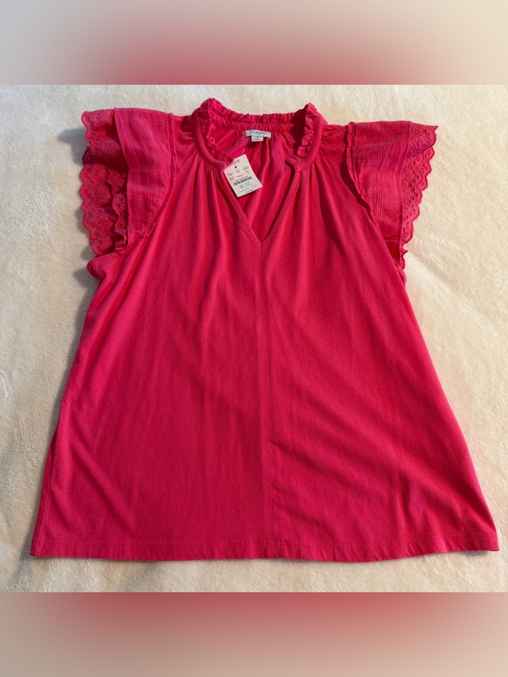 J. Crew  Flutter Sleeve Top NWT